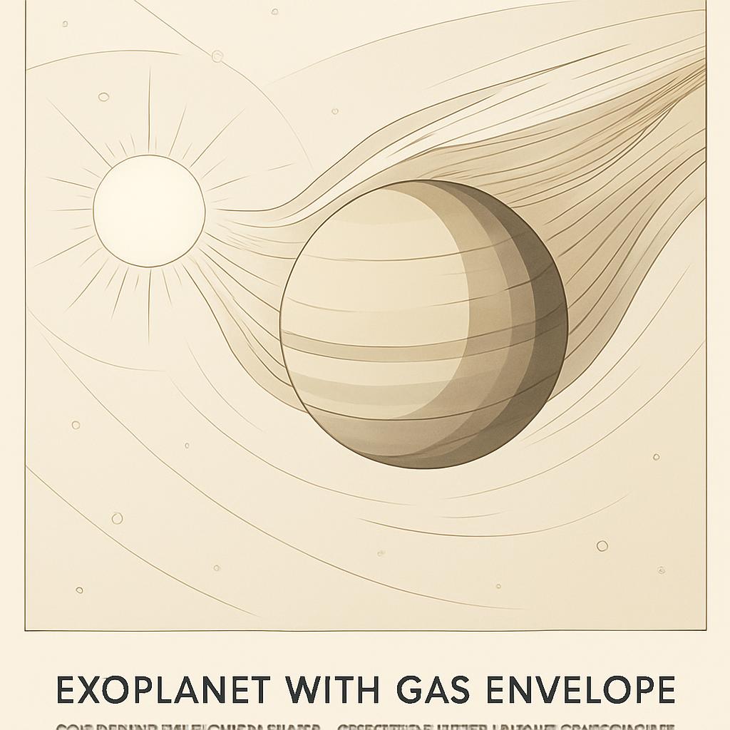 An exoplanet with a noticeable gas envelope.